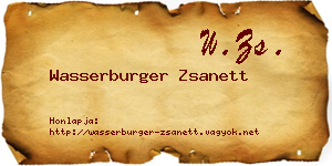 Wasserburger Zsanett névjegykártya