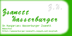 zsanett wasserburger business card